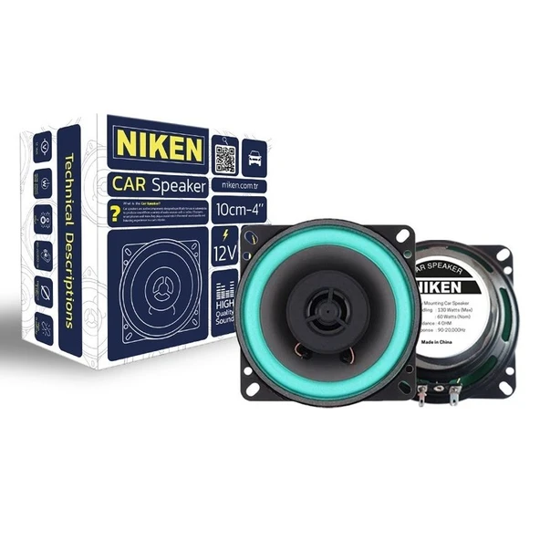 Niken 4'' - 10cm Oto Araç Hoparlörü 12V 80Watt (1 Adet)