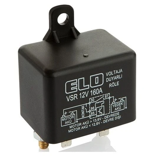Elo Akü Ayırıcı Gerilime Duyarlı Akıllı VSR Röle 12V 160A (Su Geçirmez) - 1