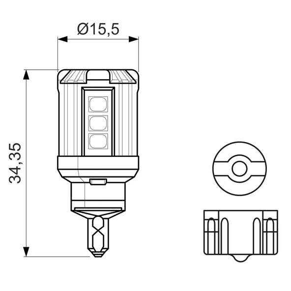 Bosch Led Retrofit W16W T15 Dipsiz Led Ampul 12V 6000K (W2,1x9,5d) - Resim 3