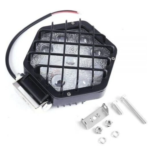 Beyaz Led Siyah Kafes Off Road Sis Farı Çalışma Lambası 16 Led 12-24V 45W - 2