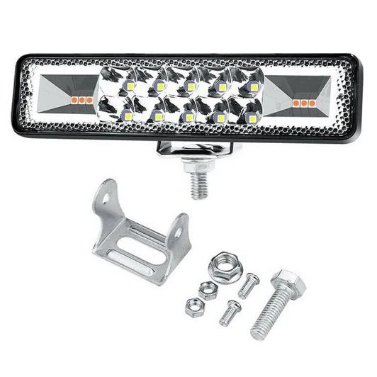 Beyaz Led Sarı Çakarlı Off Road Sis Panjur Farı Çalışma Lambası 16 Led 12-24V - 2