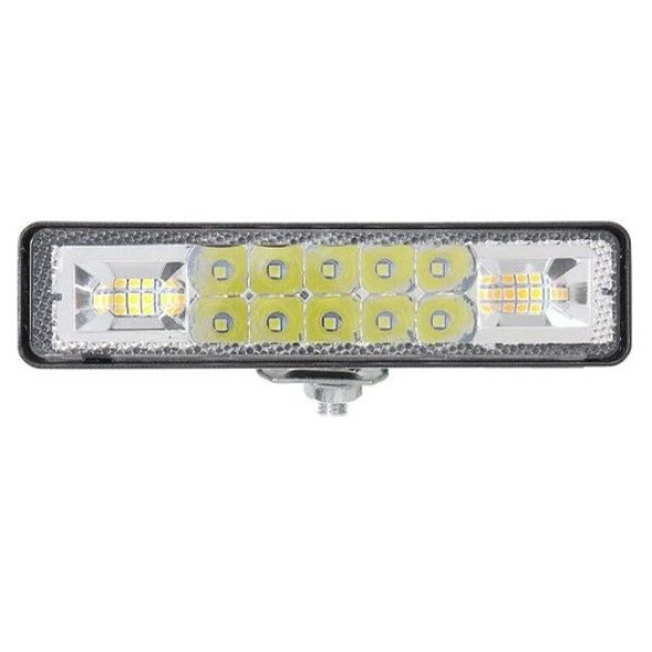 Beyaz Led Sarı Çakarlı Off Road Sis Panjur Farı Çalışma Lambası 16 Led 12-24V