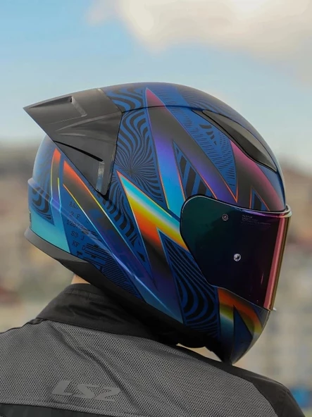 LS2 RAPID 2 RACE OPTİK KASK+GÖKKUŞAĞI CAM+SPOILER (ŞEFFAF+GÖKKUŞAĞI CAM) - Resim 2