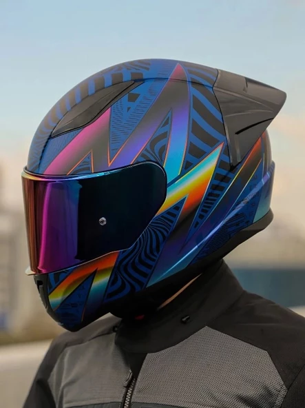 LS2 RAPID 2 RACE OPTİK KASK+GÖKKUŞAĞI CAM+SPOILER (ŞEFFAF+GÖKKUŞAĞI CAM) - Resim 4