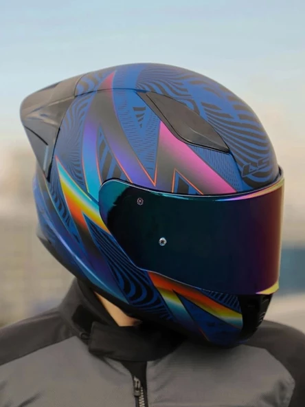 LS2 RAPID 2 RACE OPTİK KASK+GÖKKUŞAĞI CAM+SPOILER (ŞEFFAF+GÖKKUŞAĞI CAM) - Resim 5