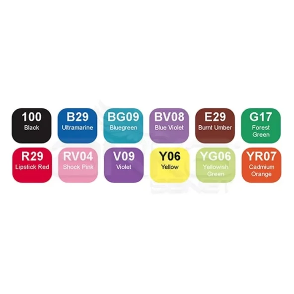Copic Ciao Marker 12li Set Basic Colors - 2