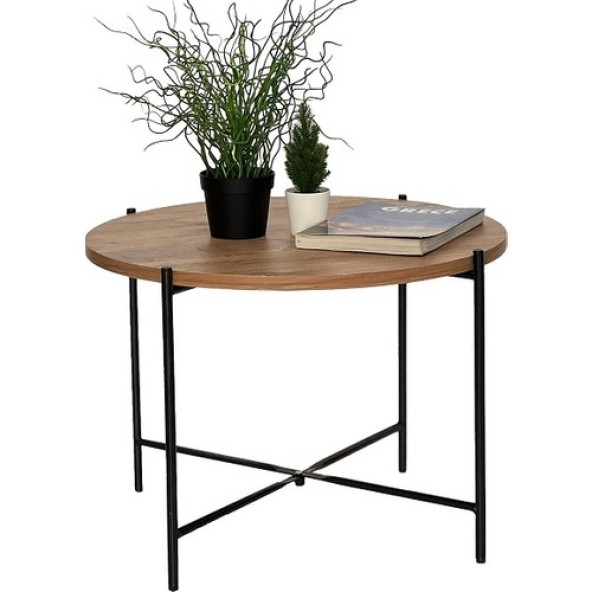 Eportatif Orta Sehpa Yuvarlak Dekoratif Yan Sehpa 55 1096 - 2