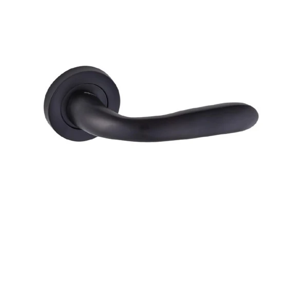 Doğanlar Bora Rozetli Alüminyum Kapı Kolu Siyah Wc - 2