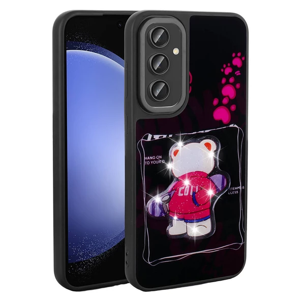 Galaxy S24 Kılıf Parlayan Kabartmalı İkonik Figürlü Amas Silikon Kılıf - 9