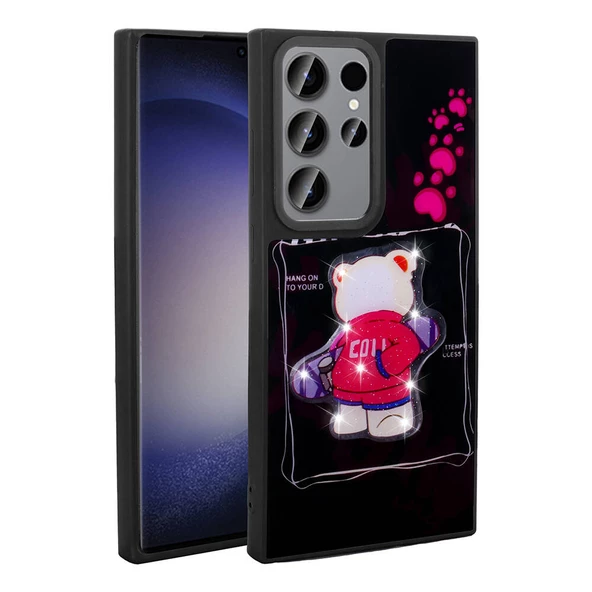 Galaxy S23 Ultra Kılıf Parlayan Kabartmalı İkonik Figürlü Amas Silikon Kılıf - Resim 9