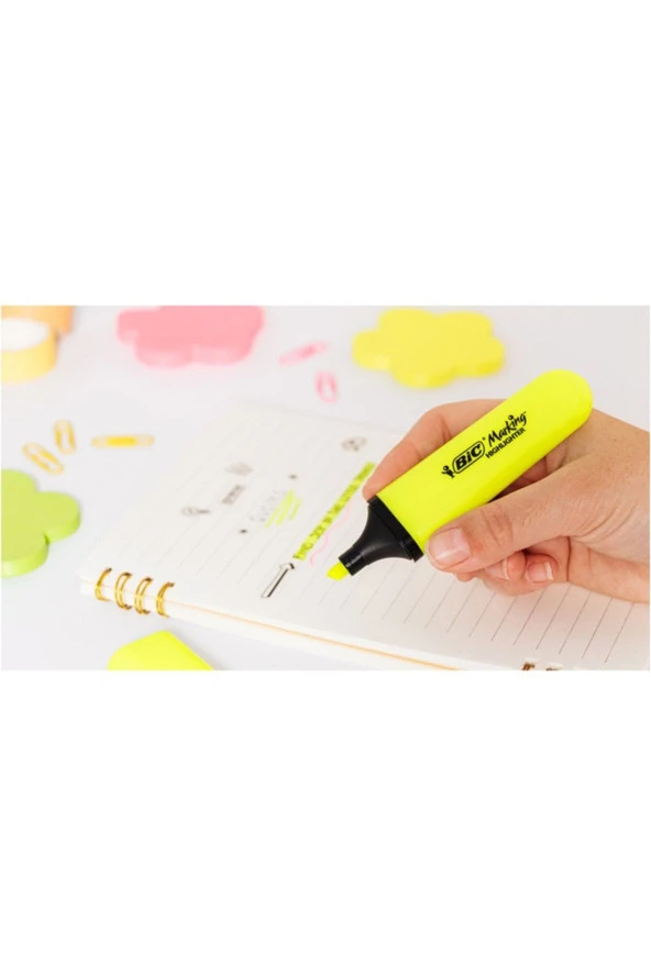 Bic Flat Fosforlu Kalem 2 Li Blisterli - Sarı