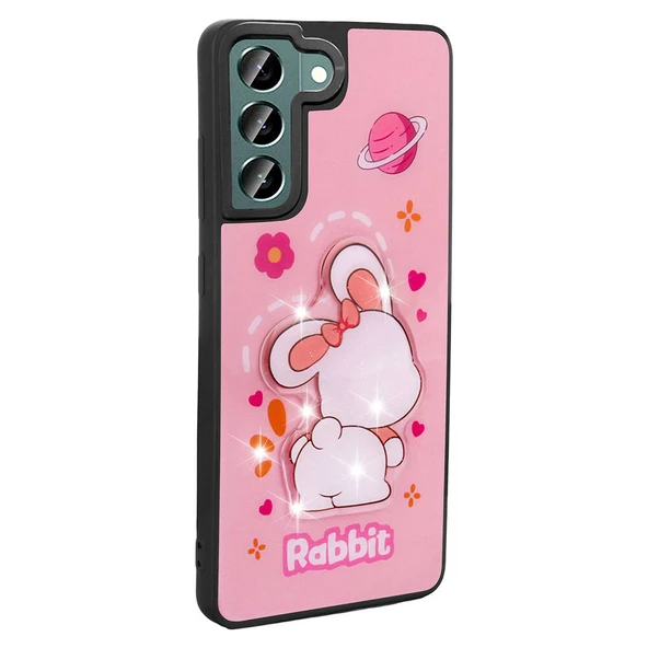 Galaxy S21 FE Kılıf Parlayan Kabartmalı İkonik Figürlü Amas Silikon Kılıf - Resim 3