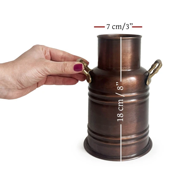 Shark Anatolia Armağan Bakır Vazo 18 cm Oksit - 4