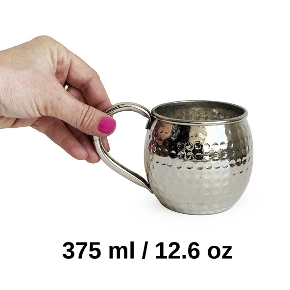 Shark Anatolia Luna Petekli Bakır Kupa Bardak Mug Nikel Kaplama - 4