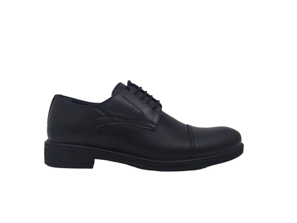 Zerhan 159-1237 Erkek Siyah Bağcıklı Hakiki Deri Klasik Hafif Ayakkabı ürün görseli
