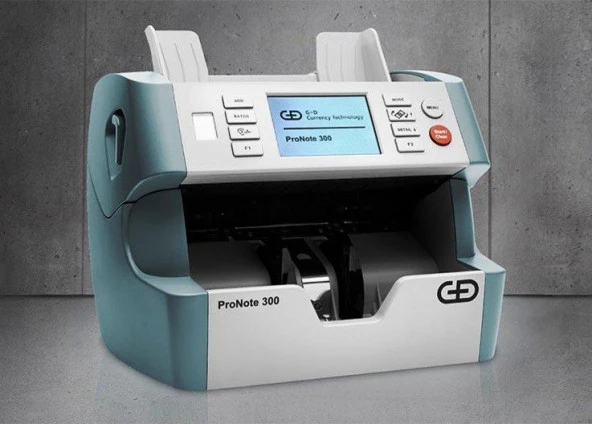 Giesecke+Devrient ProNote 330 Tek Katlı, Çift Cıslı Banknot Sayma Makinesi 22 Ülke Parası, Alman Malı - 4