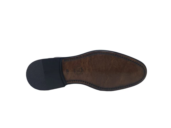 Zerhan 306 Erkek Siyah Bağcıklı Hakiki Deri Klasik Ayakkabı - Resim 5