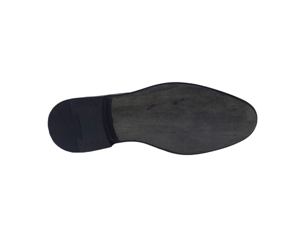 Zerhan 364 Erkek Siyah Bağcıklı Hakiki Deri Klasik Ayakkabı - Resim 5