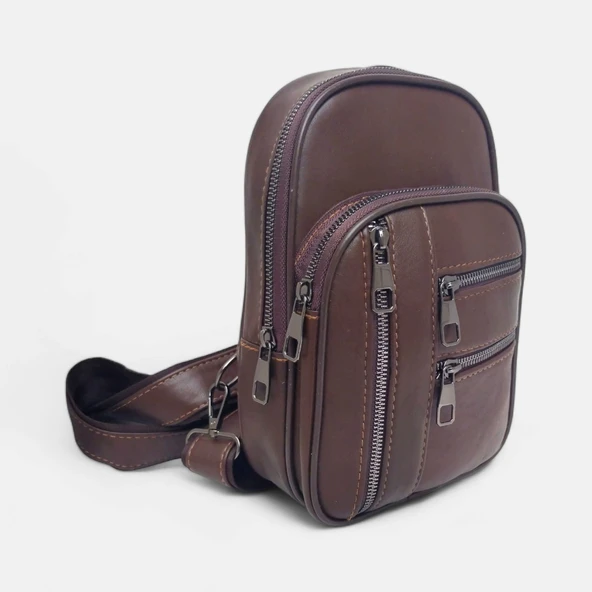 Lederax Hakiki Deri Göğüs Çantası Bodybag  LD484 - 4