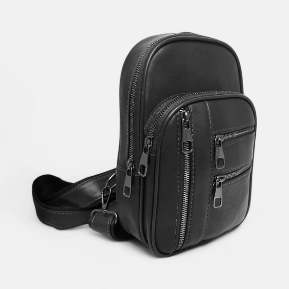 Lederax Hakiki Deri Göğüs Çantası Bodybag  LD484 - 11