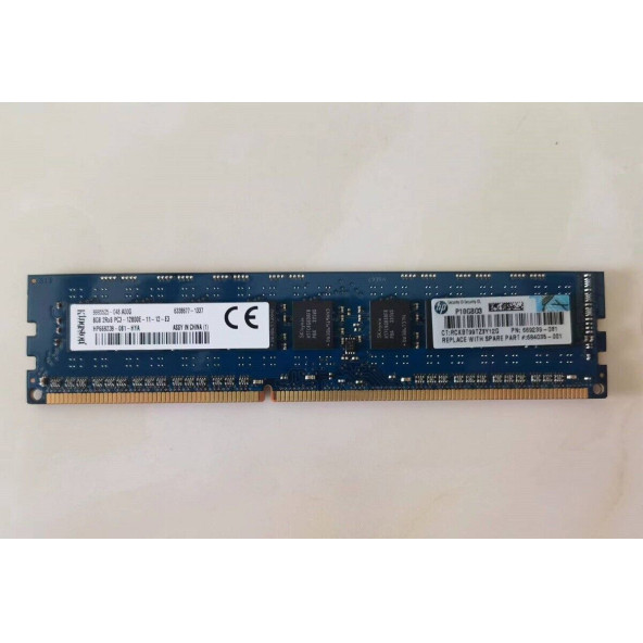 8GB DDR3 PC3-12800E ECC UDIMM Kingston HP669239-081-HYA SERVER RAM BELLEK