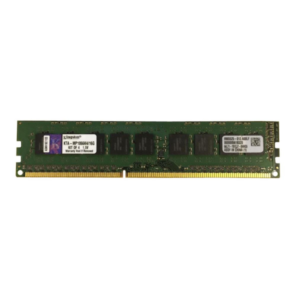KTA-MP1066/4G Kingston 4GB  PC3-8500 DDR3-1066MHz ECC Unbuffered CL7 240-Pin DIMM SERVER RAM BELLEK