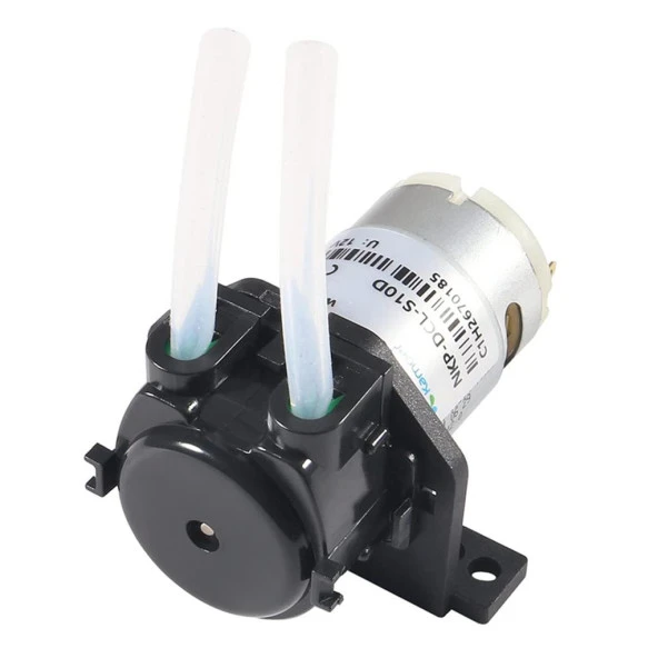 12 V Peristaltik Sıvı Pompası - Dozaj Su Pompası Silikon Tüp - NKP-DCL-S10D Siyah ürün görseli
