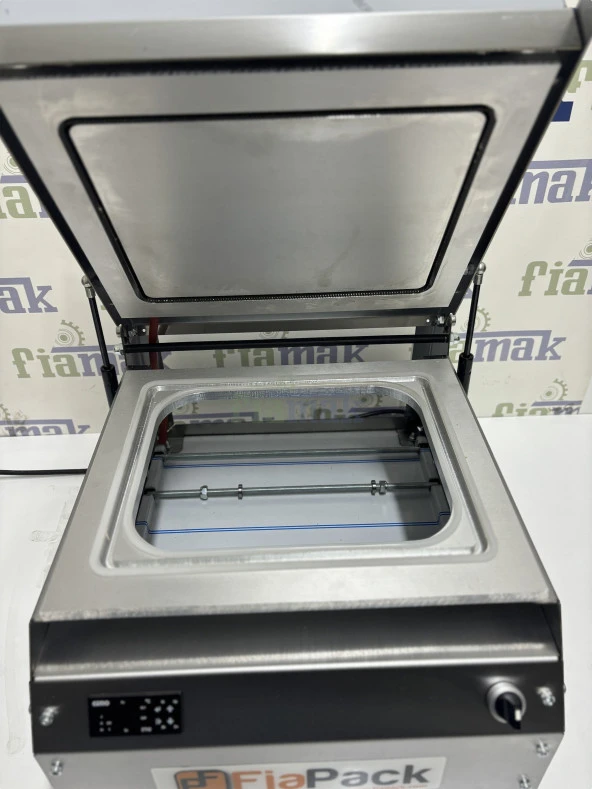 Fiapack Paslanmaz Büyük Tabak Kapatma Makinesi - Kasap Küvet Tabak Kase Kapatma Makinası - 9