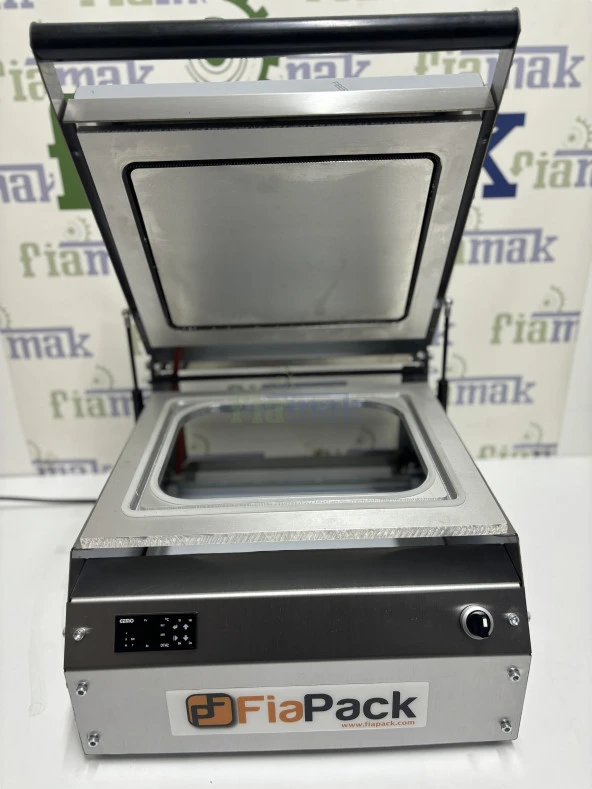Fiapack Paslanmaz Büyük Tabak Kapatma Makinesi - Kasap Küvet Tabak Kase Kapatma Makinası - 11