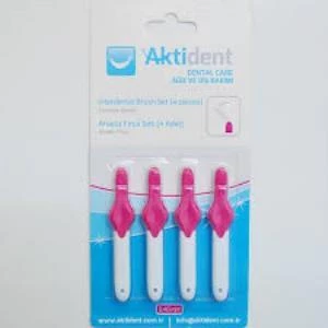 Aktident Arayüz Fırçası 0,40 mm Pembe 4'lü