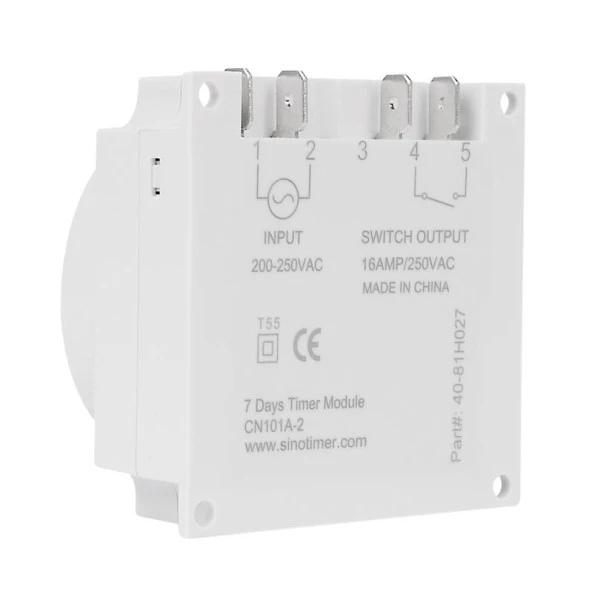 CN101A 220V AC Programlanabilir Gecikmeli Zaman Ayarlı Haftalık Röle - 3