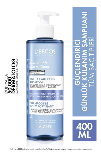 Vichy Dercos Mıneral Soft Şampuan 400 ml