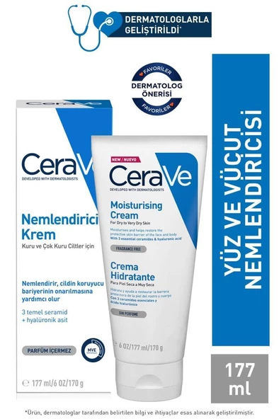 Cerave Moisturising Cream Kuru ve Çok Kuru Ciltler İçin 177 ml