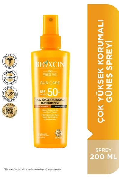 Bioxcin Sun Care Çok Yüksek Korumalı Tüm Ciltler Güneş Spreyi Spf 50+ 200 Ml