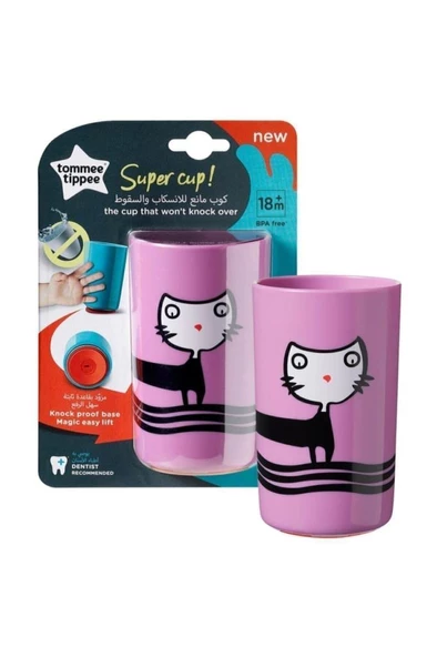 Tomme Tippee Süper Devrilmeyen Bardak 300 ml Mor/Pembe