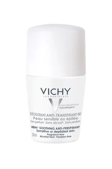 Vichy Deodorant Hassas ve Epilasyon Yapılmış Ciltler için 48 Saat Etkili Roll-On 50 ml