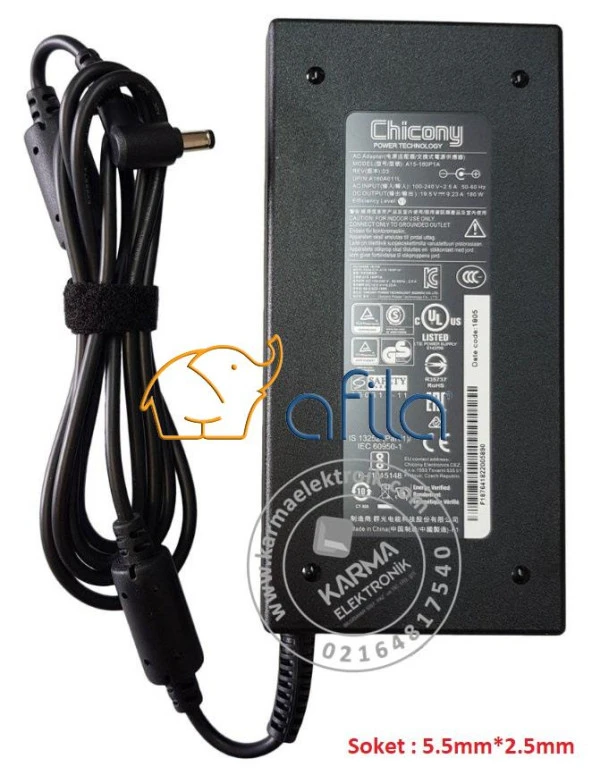 MSI GS75 Stealth 8SF-095XTR msi Notebook Adaptörü, Şarj Aleti Cihazı 180W Chicony (Orjinal Üretici) - Resim 2