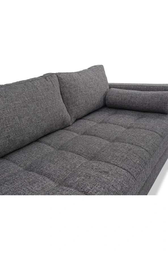 Vipa Home Minnesota Koyu Gri Sabit Oturum Üçlü Koltuk - 3