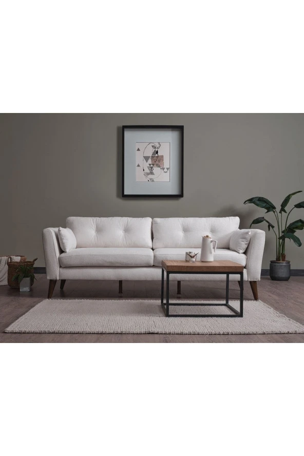 Vipa Home Vipa Boston Üçlü Koltuk Krem - 3
