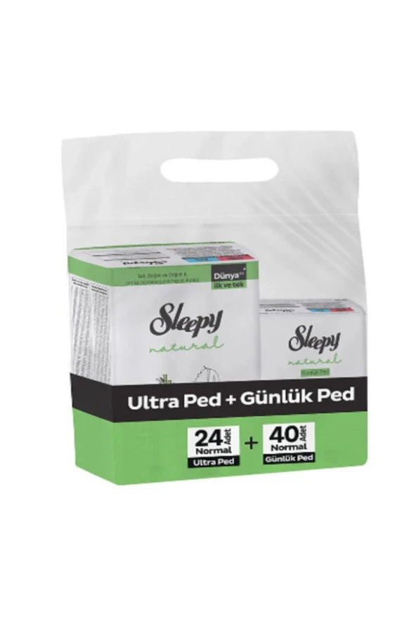 SLEEPY,Natural Ped Eko Normal 24 Lü + Günlük Uzun 40 Lı