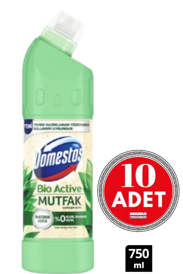 DOMESTOS,Çamaşır Suyu Bio Active Mutfak Maksimum Hijyen 750 Ml 10 Adet