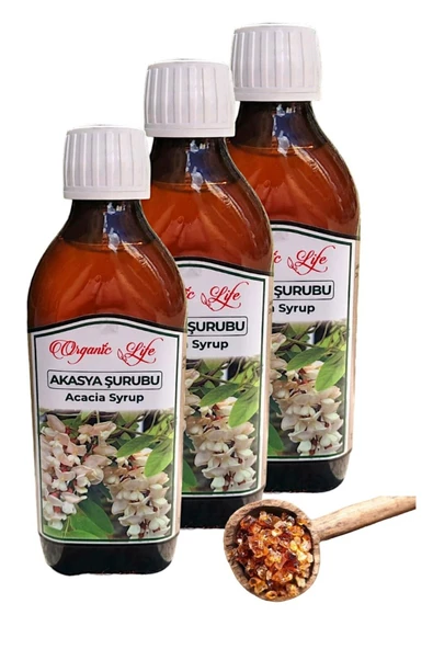 3 Adet Acacia Akasya Gamı Şurubu 150 ml Acacia Syrup Bitki Özleri Ile