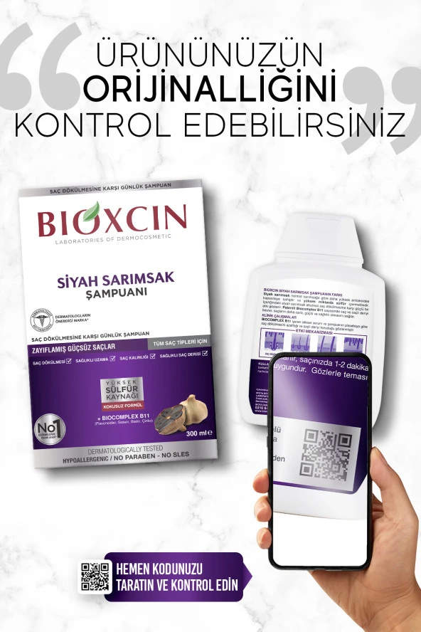 Siyah Sarımsak Şampuanı 3 al 2 Öde 3x300 Ml - Yıpranmış Seyrek Dökülen Saçlar - 8