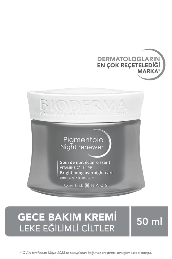Pigmentbio Night Renewer Leke Karşıtı Cilt Tonu Eşitleyici C ve E Vitamini Gece Kremi 50 ml