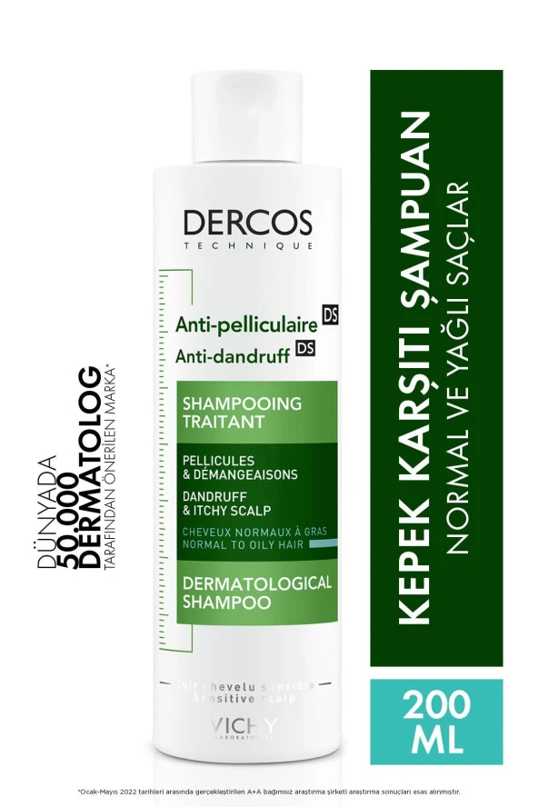 Dercos Anti-Dandruff Kepek Karşıtı Şampuan Normal & Yağlı Saçlar 200 ml 3337871330286