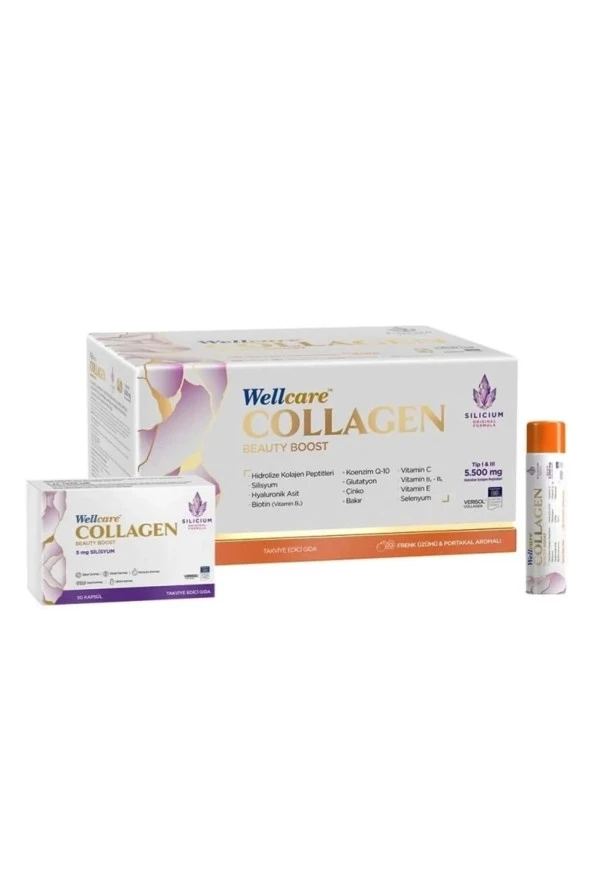 Collagen Beauty Plus 5500 Mg Frenk Üzümü & Portakal Likit 30 Tüp X 40 Ml