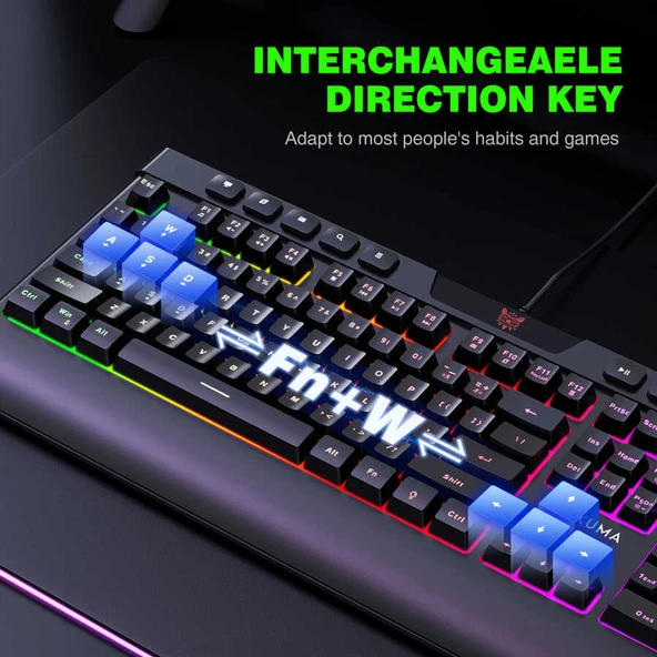 Zore Onikuma G21 RGB Oyuncu Klavye Mouse Seti - 6