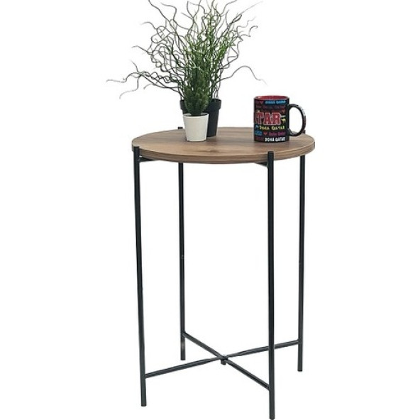 Eportatif Yan Sehpa Dekoratif Zigon Sehpa Yuvarlak 1098 - 2