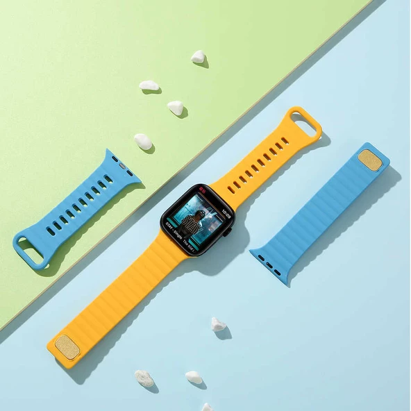 Apple Watch 7 45mm Zore KRD-73 Silikon Kordon - 3
