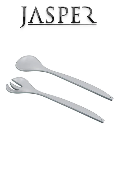 Jasper JPR-0112 Açık Gri Çok Amaçlı Lüx 7 Parça Salata Servis Seti Servis Sunum Kasesi Sunum Seti - 4